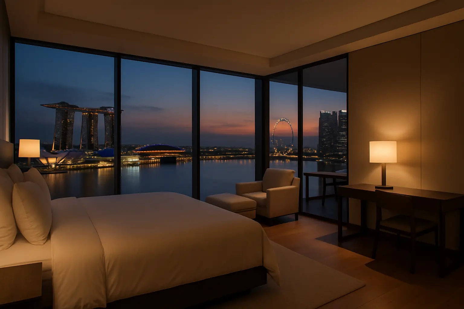 Luxury suite with Marina Bay view